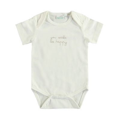Babylook Happy Korte Mouw Romper - Snow White